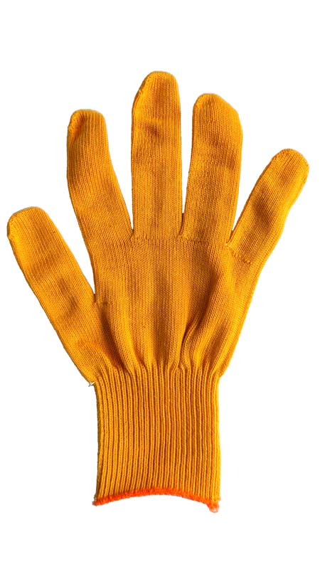 Yellow Yarn Gloves