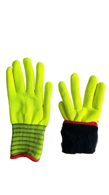 Double-Layer Thermal Gloves Fluorescent Yellow